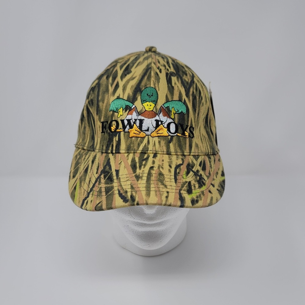 M2D Camo Fowl Boys Hat Grassy Strapback Adjustable Duck Made 2 Deceive Cap